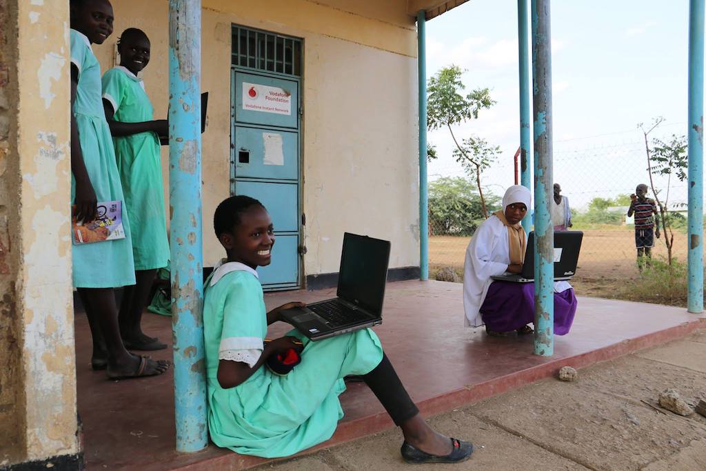 Scratchers after class in Kakuma